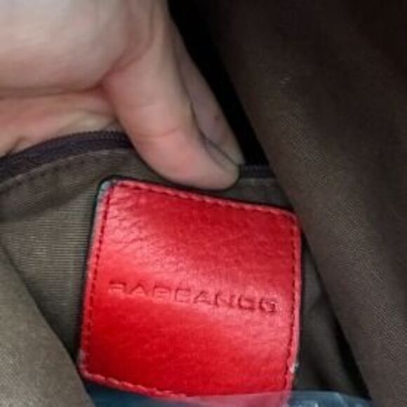 Rabeanco Red Leather Shoulder or Tote Bag - Picture 6 of 6